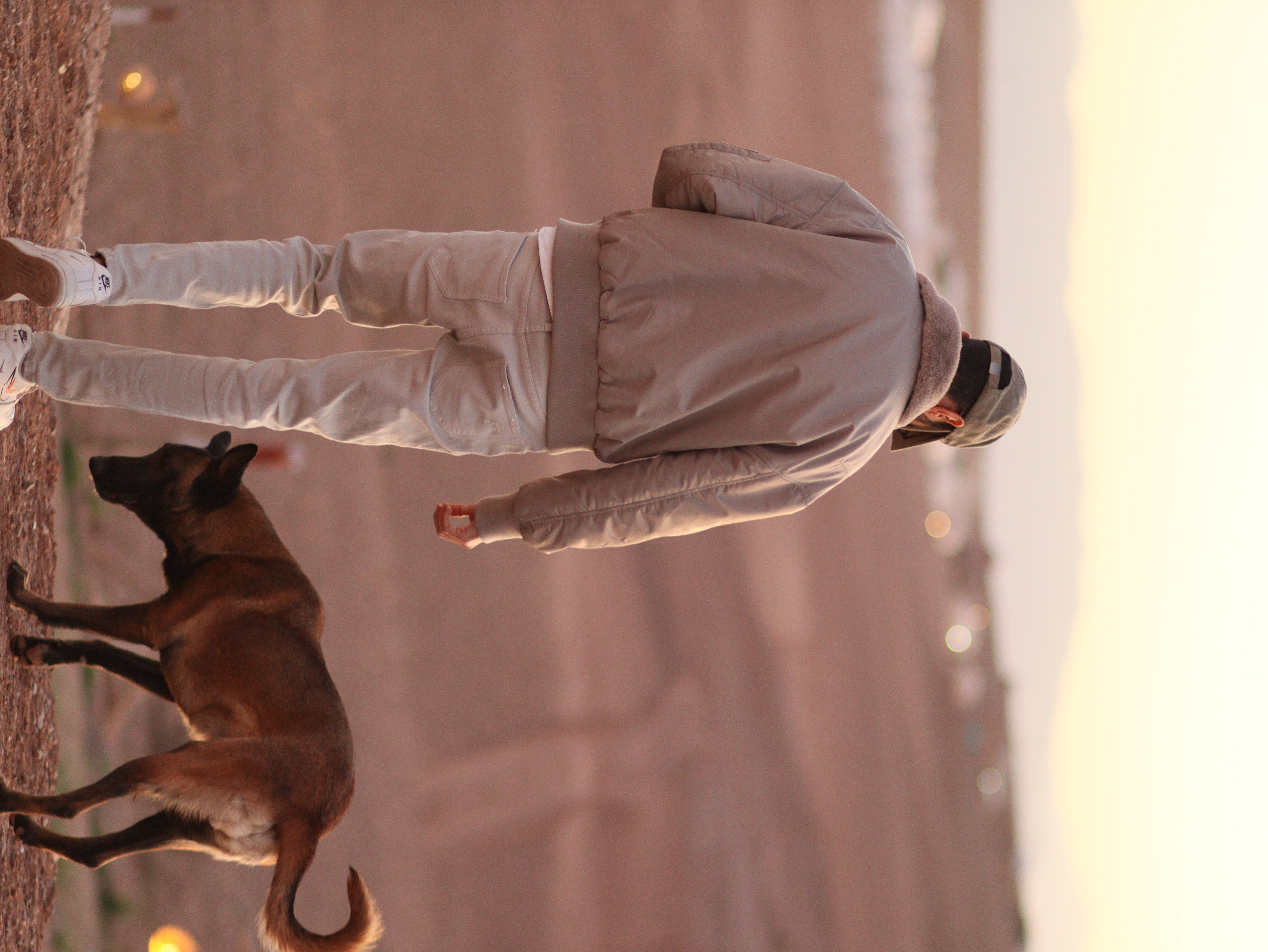 Desert sunset walk